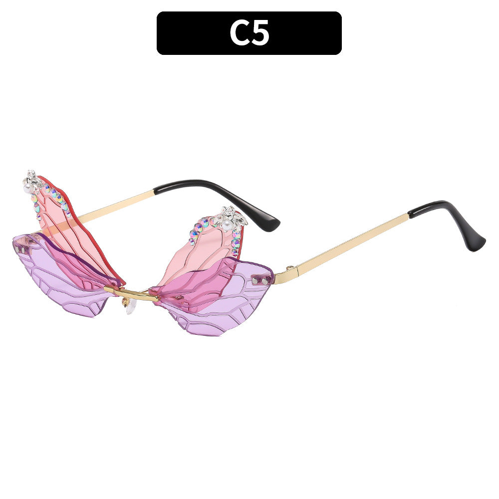 Nuevas gafas de sol de PC de Dragonfly Dragonfly Diamond al por mayor
